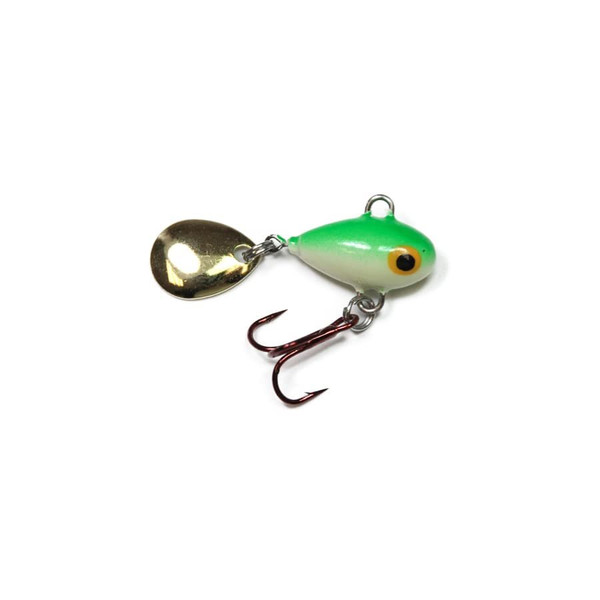 Lunkerhunt Spinner Baits for Bass Fishing | Magic Beans SpinnerBait | Best Fishing Lures Spinners for Trout Fishing (Glow Green)