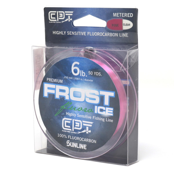 CLAM Pro Tackle 14429 CPT Frost Line Fluorocarbon - 8lb - Metered (Pink/Clr) - 50 Yard