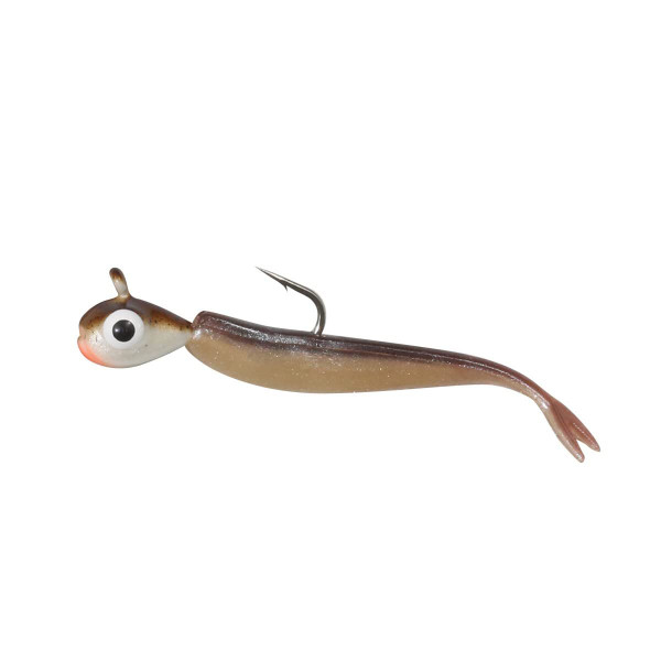 Northland Fishing Tackle Impulse Rigged Tungsten Mini Smelt Jig for Ice Fishing Panfish, Woodtick, 1/16 Oz #10 Hook, 5/Card
