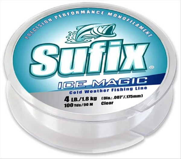 Sufix Ice Magic 100 YD Spool (Clear, Size- 3 lb)