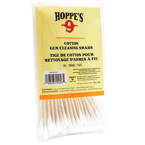 Hoppe's T06 Cotton Cleaning Swab, Wood Grain, Package of 50