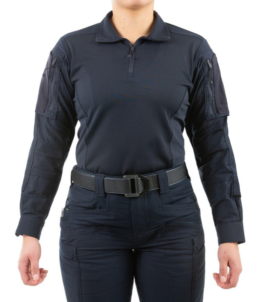 First Tactical 121004-729-XXL-R Women's Defender L/S Shirt Midnight Navy XXL
