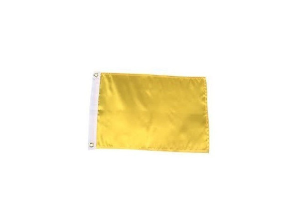 SeaChoice 78261 Flag, 12" x 18" - Solid Yellow