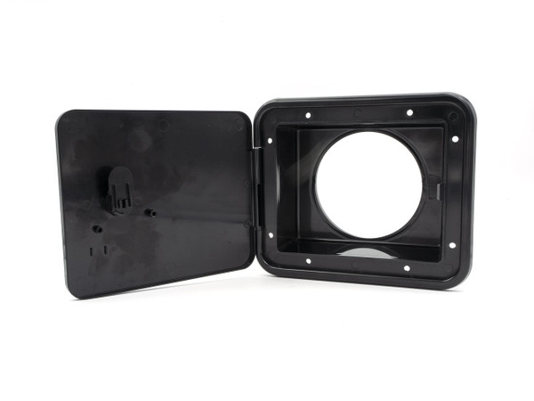 THETFORD RV Camper Storage Up to 4 Inch PVC or Flex Sewer Hose Hatch Black PN 94303