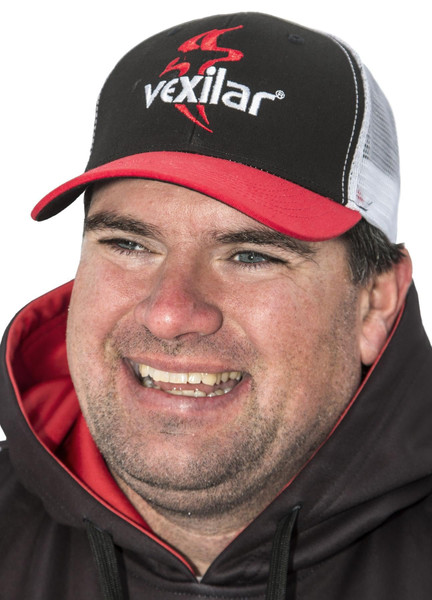 Vexilar CAP017 Black with Red Bill-White Mesh Back Truckers Cap