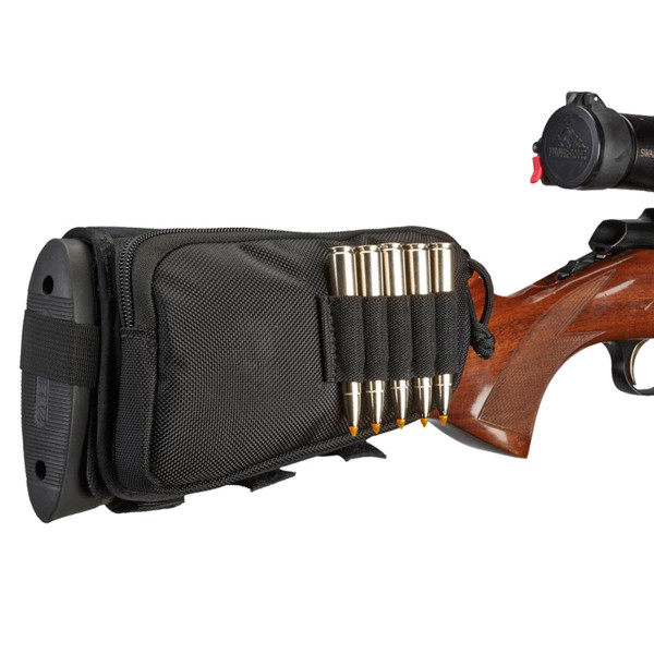 Hunters Specialties Rifle Shell Holder with Pouch | Hunting Accessories, Buttstock Shell Holder, Rifle Stock Ammo Holder, Rifle Shell Holder Buttstock, Hunting Equipment (Model: 01620)