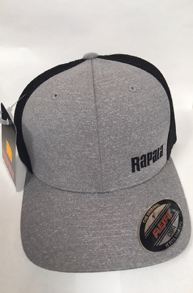 Rapala RFFC200 Flex Fit Cap Heathered Grey/Black Mesh, Left Logo
