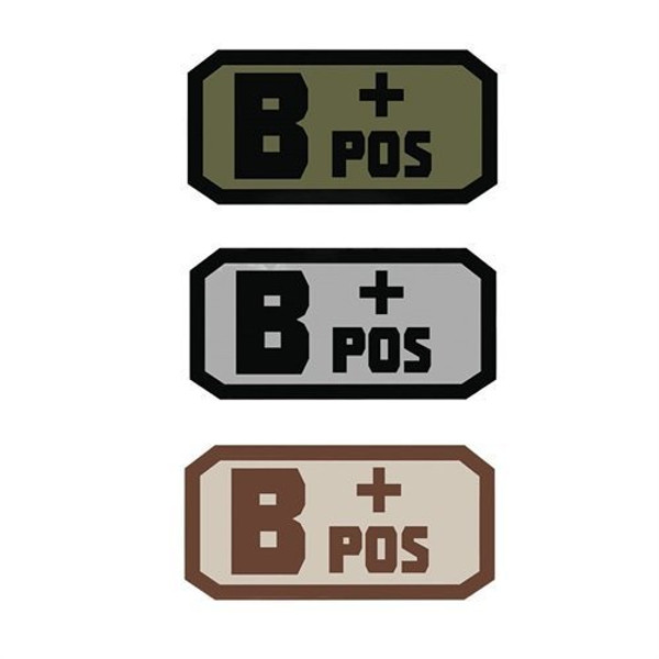 VooDoo Tactical 07-0993007000 Blood Type Rubber Patch (B+ Positive), Coyote