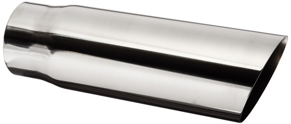 Vibrant Performance Vibrant Power 1561 Exhaust Tip, Weld-On, 3.00 in. Inlet I.D, 3.50 in. Outlet O.D, Single Wall, Angle Cut, 11.00 in. long, 304 Stainless Steel, Mirror Polished, each