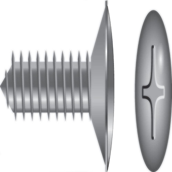 Seachoice BP0585SC - #8 X 3/4" Stainless Steel Phillips Oval Head SAE Self-Tapping Screws (100 Pieces)