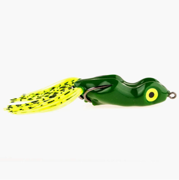SOUTHERN LURE Scum Frog Painted Trophy Series Topwater Bass Fishing Hollow Body Frog Lure with Weedless Hooks, Green, 1/2 Ounce