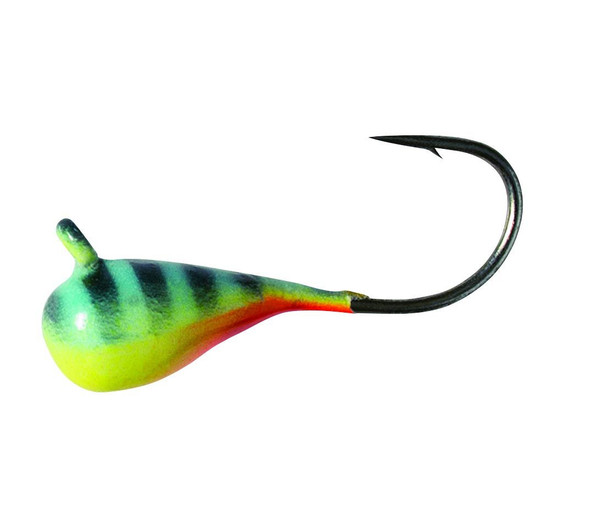 Clam Corporation 110171 The Drop Jig XXL, Size 4, 1/8oz, Chartreuse/Blue Glow Bar