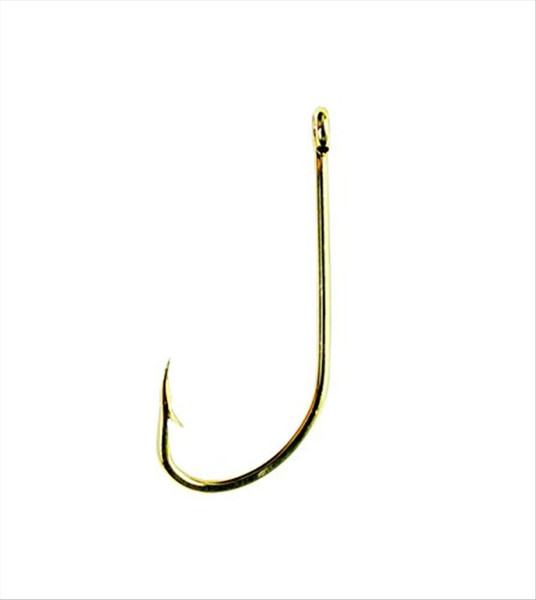 Eagle Claw Plain Shank Gold Hook 10Pk Size 8