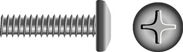 SEACHOICE Phillips Machine Screw - Pan Head (Color:, Size: 8-32 x 3, Option: 50/BG)