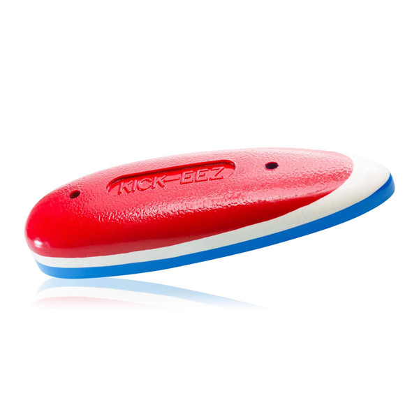KICK-EEZ Grind to Fit Recoil Pad with Sorbothane, Rocker, Screw-On Backing for Shotgun or Rifle, Butt Stock Pads Shooting (2" X 5 5/8", Thickness 15/16" Tapered, Patriot (Red/White/Blue))