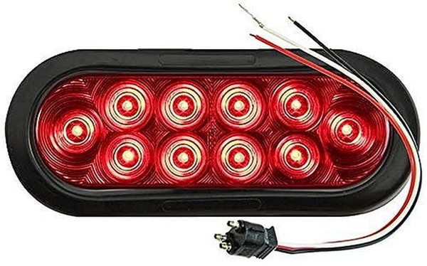 Optronics STL74RKBP Red 6" Oval Sealed LED Light Kit