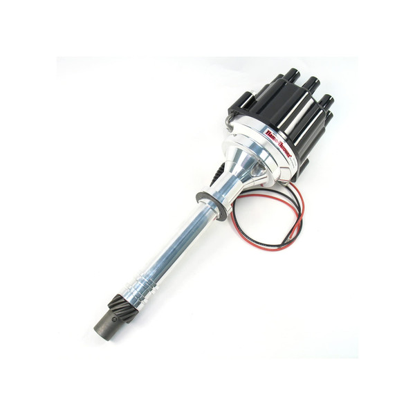 Pertronix D200800 Flame-Thrower Black Cap Plug and Play Marine Billet Electronic Distributor with Ignitor II Technology with Black Cap for Chevrolet Small Block/Big Block