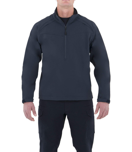 First Tactical Men's Cotton Job Quarter Zip Shirt, Midnight Navy, Medium