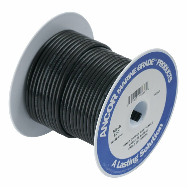 Ancor Ultra Flexible Type 3 Tinned Copper Wire 18 AWG 100 Feet Black 100010