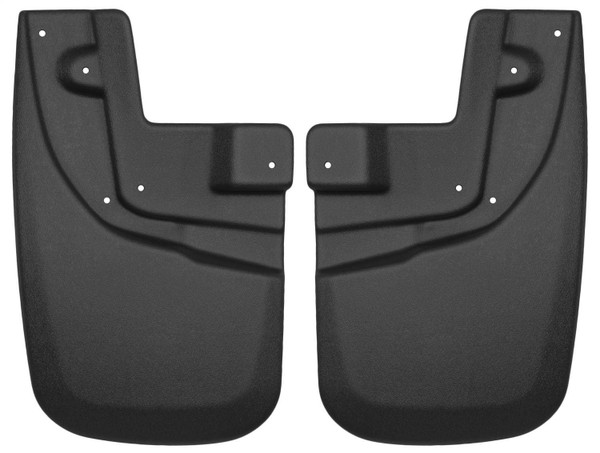 Husky Liners - Front Mud Guards | 2005-2015 Toyota Tacoma w/OEM Fender Flares & Mud Guards, Front Set - Black, 2 Pc | 56931