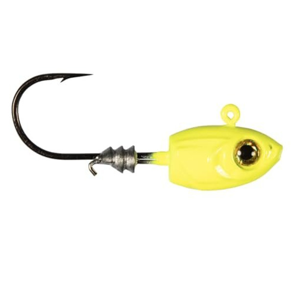 Z-Man MSH18-03PK4 Micro Shad HeadZ 1/8 oz, Chartreuse, 4 Pack