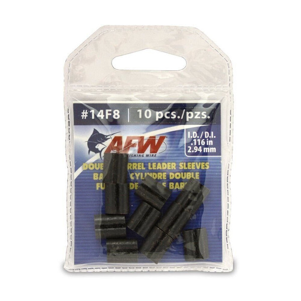 AFW Double Barrel Crimp Sleeves - Copper, Secure & Corrosive Resistant Finished