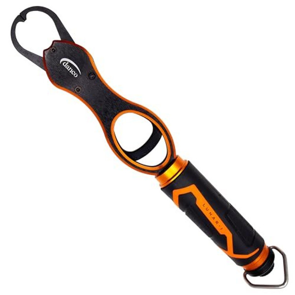 Lunar-I Fishing Lip Gripper & Scale | Swiveling Dual Molded Grip, Lanyard Ring, Built in Scale up to 25lbs, Aluminum, Saltwater Resistant