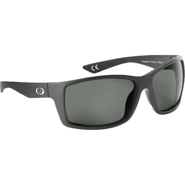 Flying Fisherman Rafter Polarized Rectangular Sunglasses, Matte Black