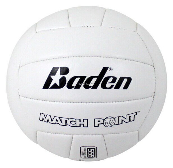 Baden Synthetic Leather Soft Match Point Cushioned Volleyball White BVSL14-700