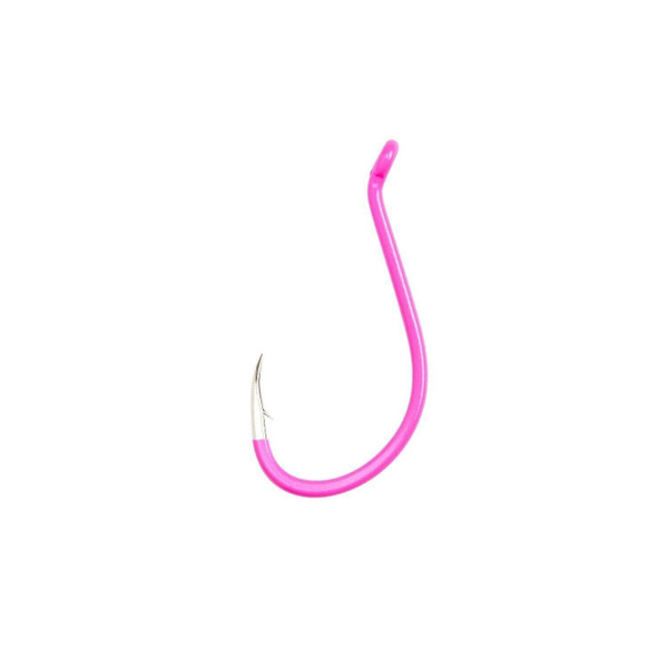 Eagle Claw Octopus, Long Shank, Offset, Strong, Needlepoint, FL. Pink, Size