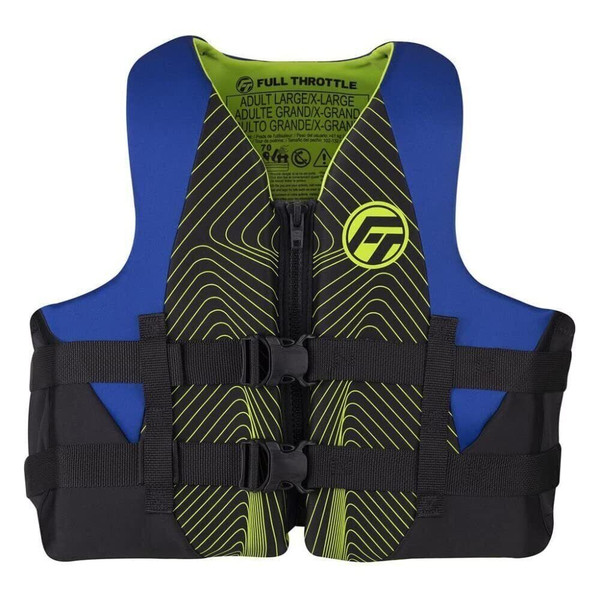 Full Throttle Adult Rapid Dry Neoprene Life Jacket, Blue, 2XL/4XL Full Throttle Adult Rapid Dry Neoprene Life Jacket, Blue, 2XL/4XL