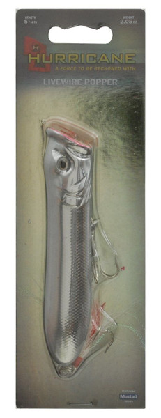 Hurricane Livewire Poppers, 5.25-Inch, White/Silver
