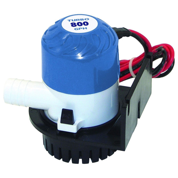 Shoreline Marine Fully Submersible Bilge Pump, 800GPH with ¾’ Outlet Hose Barb