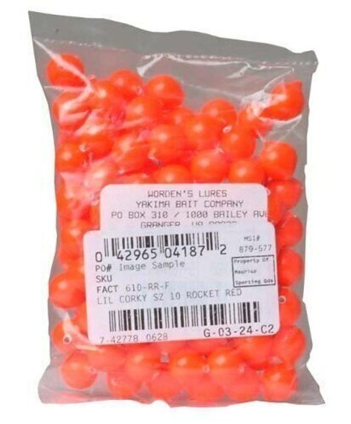 Yakima Lil Corky Egg Cluster, Rocket Red, Size 8