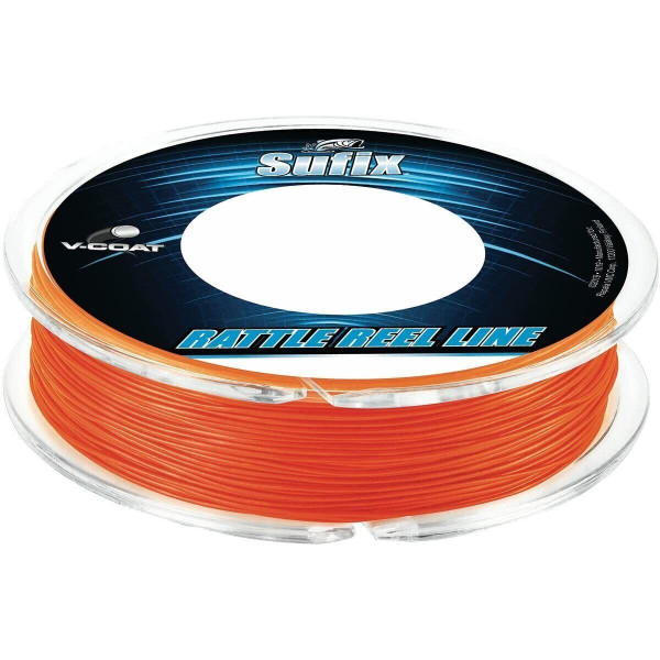 Sufix Rattle Reel V-Coat 20 lb Neon Fire