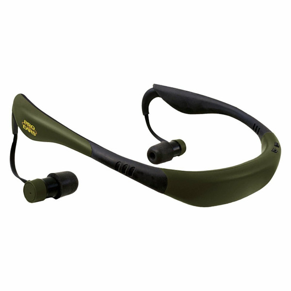 Pro Ears Stealth 28 - NRR 28 - Behind The Head Ear Buds - Digital Earbuds, Green
