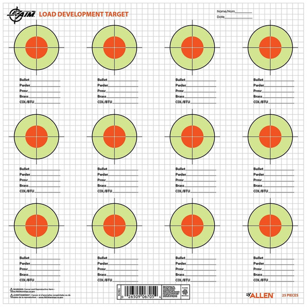 Allen Company EZ Aim® Load Development Paper Shooting Targets, 13.5" Square,