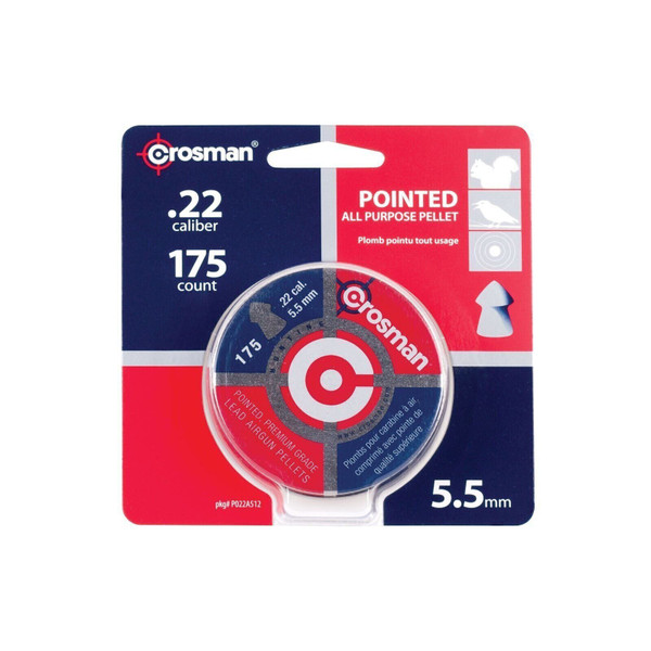 Crosman Pellet Blister Pack .22 per 175 Blister Card P022 Crosman Pellet Blister Pack .22 per 175 Blister Card P022