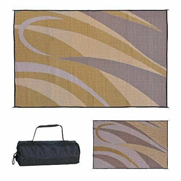 Ming's Mark GA7 8-Feet x 12-Feet Brown/Gold Reversible Graphic Mat