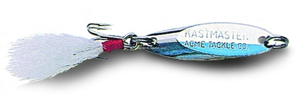 Acme SW101/CHNB Kastmaster Spoon, 1 3/4", 1/4 oz, Chrome & Neon Blue with White