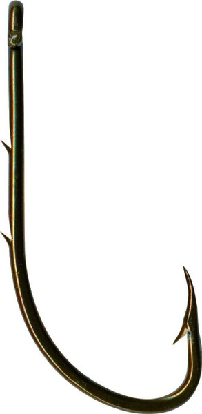Mustad Classic Beak Hook #1/0 Offset Ringed Eye Bronze 8/Pk 92661-BR-1/0-8