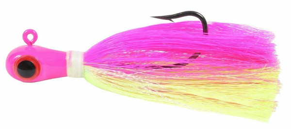 Sea Strike SSCJ6-EC Bugeye Jig, 6 oz, Electric Chicken