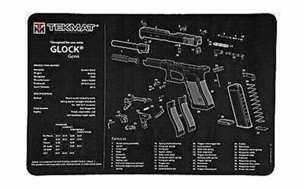 Tekmat Pistol Mat For Glk Gen 4 Blk