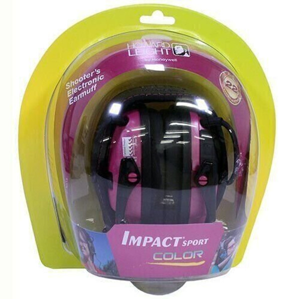 Howard Leight Impact Sport Folding Electronic Shooting Earmuff 22dB Pink R02523