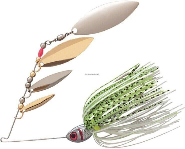 Booyah BYSS38613 Super Shad Quad Blade Spinnerbait, 3/8 oz Chartreuse Glimmer
