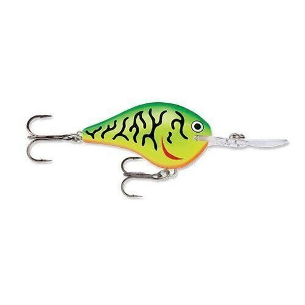 Rapala DT Series Balsa Crankbait Lure 2 In 6 ft Depth 3/8 Oz Firetiger DT06FT