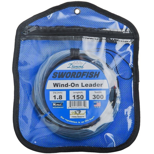 Momoi Diamond Special Swordfish Wind-On Leaders - 300lb Test - Blue - 150ft