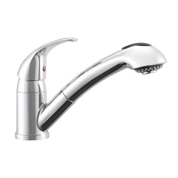 Dura Faucet DF-NMK852-CP RV Pull-Out Swivel Single Handle Kitchen Sink Faucet -