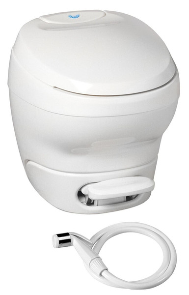 Aqua-Magic Bravura RV Toilet with Hand Sprayer / High Profile / White - Thetford