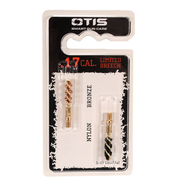 Otis Technologies Bore Brushes .17 HMR/.177 Airgun (1 Nylon/1 Bronze) FG-317-NB